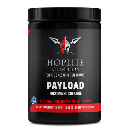 Hoplite Payload — pure micronized creatine monohydrate, 5g per serving, no fillers