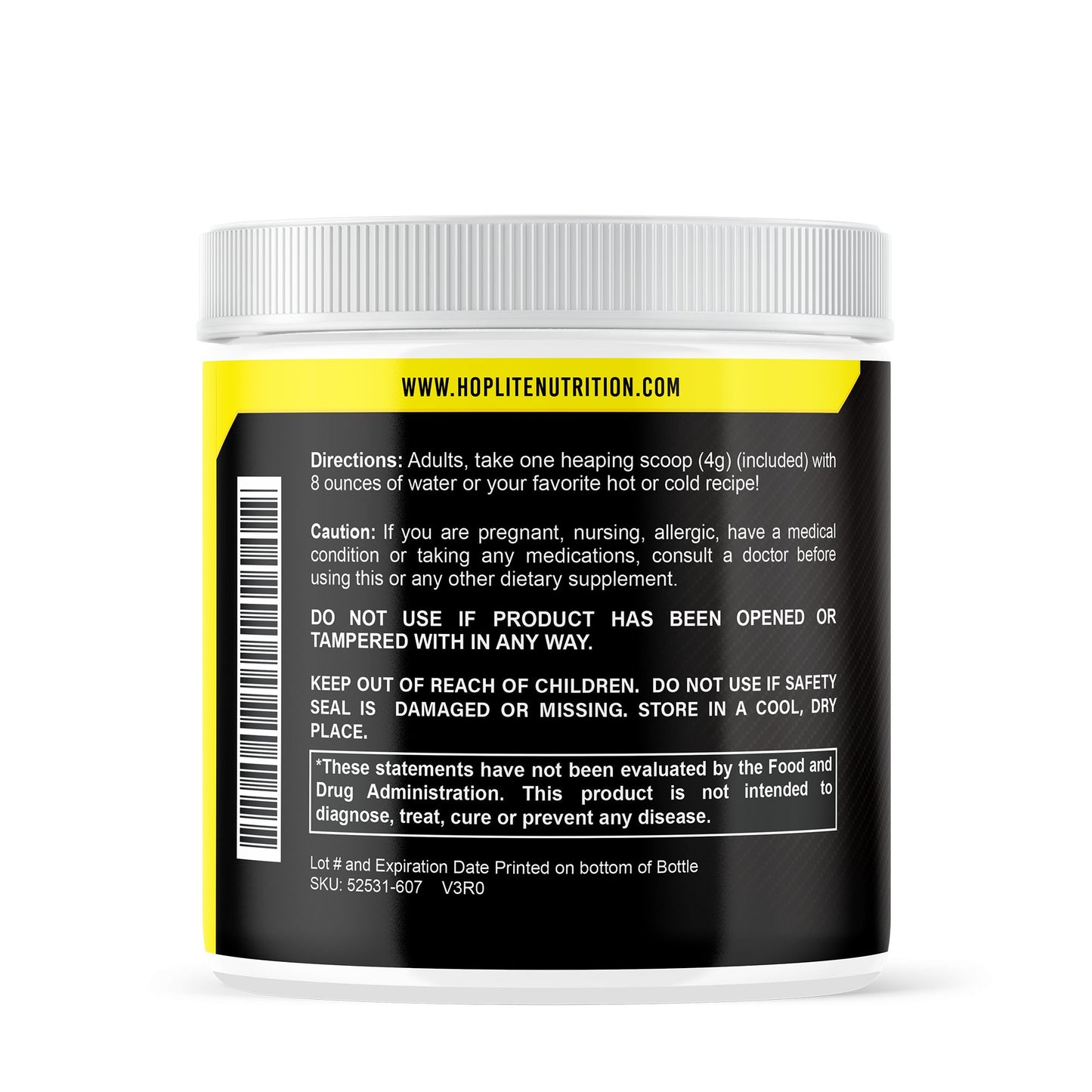Hoplite Resupply hydration powder dissolved in water — clean, no artificial colors